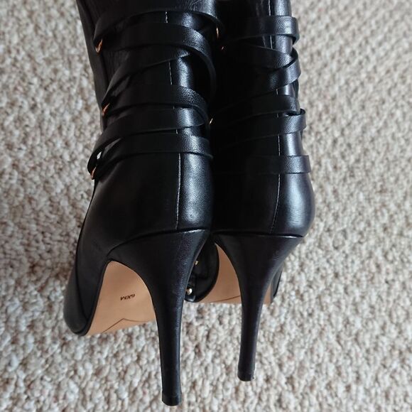 Halogen black Leather Booties size 6.5 - Picture 8 of 14